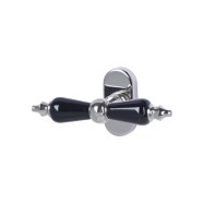 KeyloX 59R schwarz Kreuz Fenstergriff Edelstahl poliert