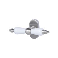 KeyloX 59R weiß Kreuz Fenstergriff Edelstahl satiniert