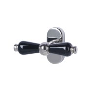 KeyloX 60R schwarz Kreuz Fenstergriff Edelstahl poliert
