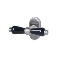 KeyloX 60R schwarz Kreuz Fenstergriff Edelstahl satiniert