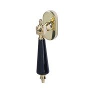 KeyloX 59R schwarz Fenstergriff Messing poliert