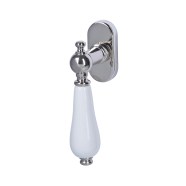 KeyloX 60R weiß Fenstergriff Edelstahl poliert