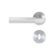 KeyloX 219RF Türgriff Edelstahl matt Flachrosette Rund