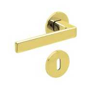 KeyloX 107RF Messing poliert Flachrosette Rund