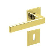 KeyloX 107EF Messing poliert Flachrosette Eckig