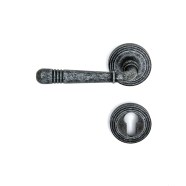 KeyloX 34R Türgriff Zamak-antik-altgrau Rundrosette