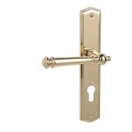 KeyloX 67LS Türgriff Messing-poliert Langschild
