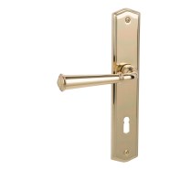 KeyloX 81LS GK3 Türgriff Messing poliert Rundrosette