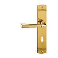 KeyloX 65LS GK3 Türgriff Messing poliert Langschild
