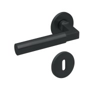 KeyloX 105RF Türgriff Schwarz Flachrosette-Rund