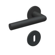 KeyloX 104RF Türgriff Schwarz Flachrosette-Rund