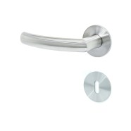 KeyloX 56RF GK3-Türgriff Edelstahl matt Flachrosette rund